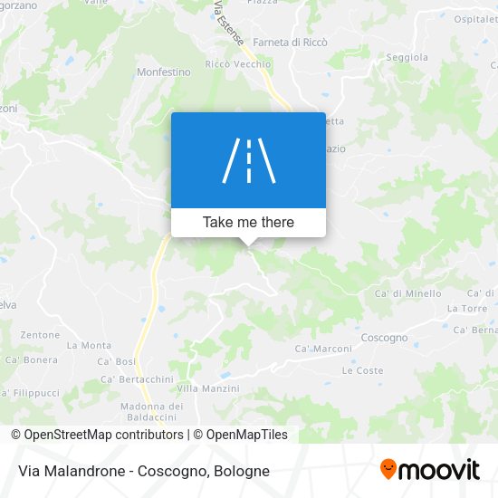 Via Malandrone - Coscogno map