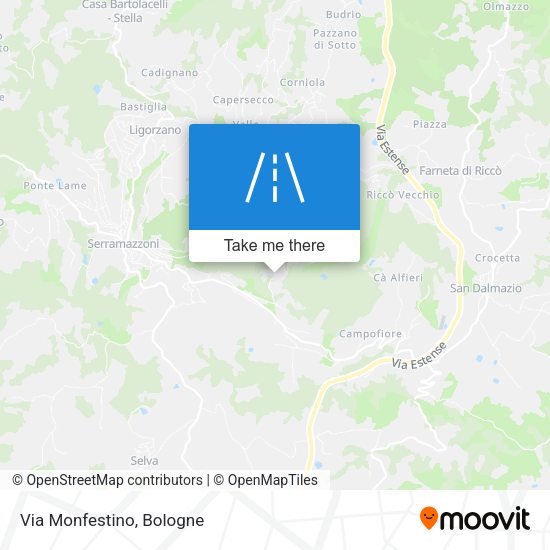 Via Monfestino map