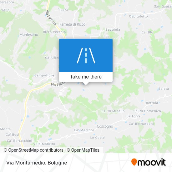 Via Montarnedio map