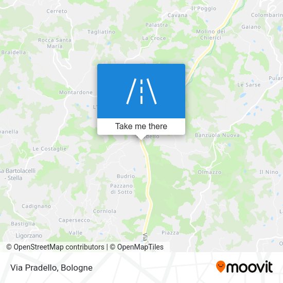 Via Pradello map