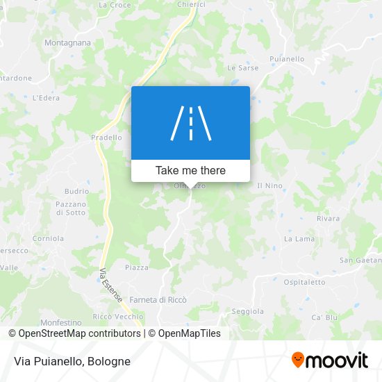 Via Puianello map