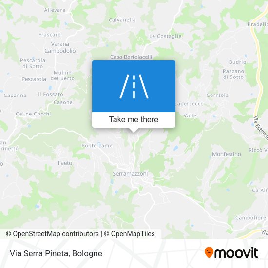 Via Serra Pineta map