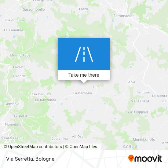 Via Serretta map