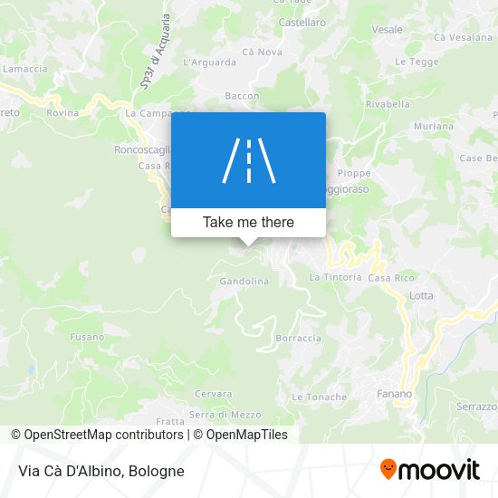 Via Cà D'Albino map