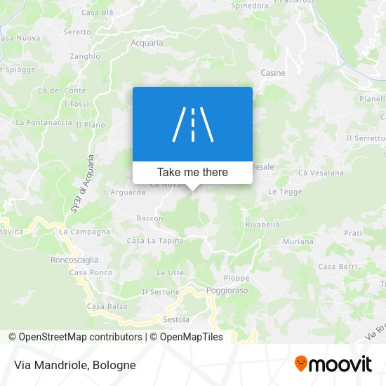 Via Mandriole map