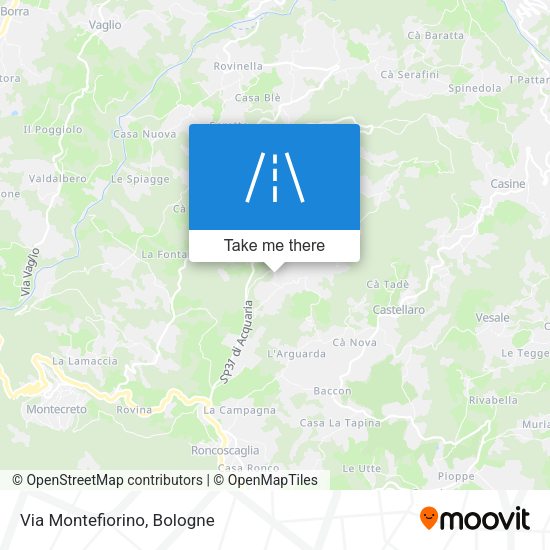 Via Montefiorino map