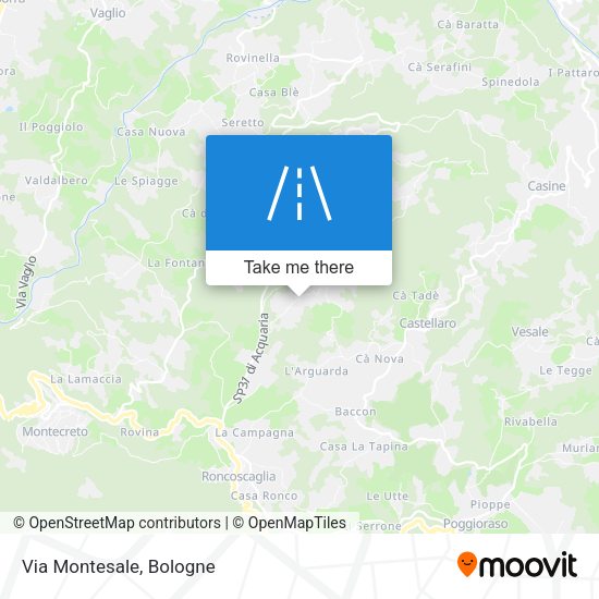 Via Montesale map