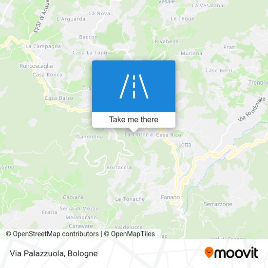 Via Palazzuola map