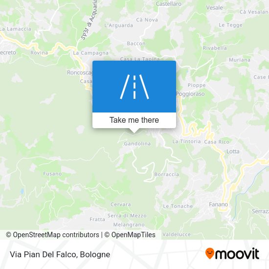 Via Pian Del Falco map
