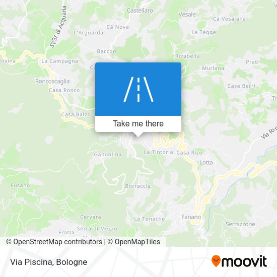 Via Piscina map