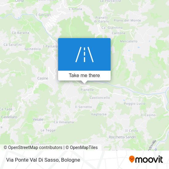 Via Ponte Val Di Sasso map