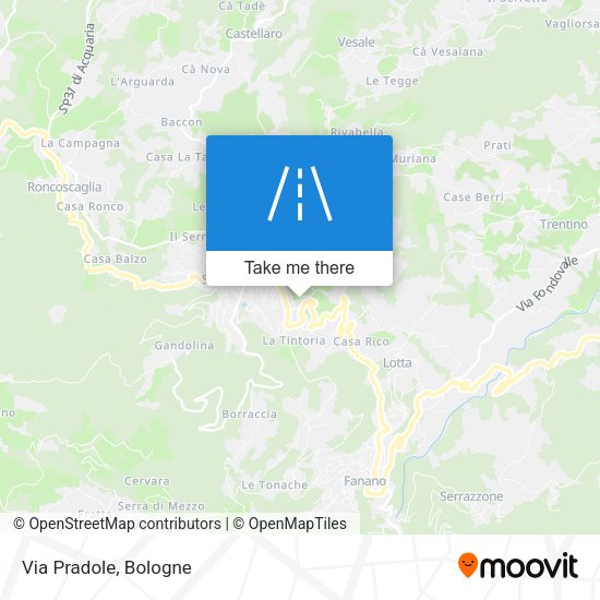 Via Pradole map