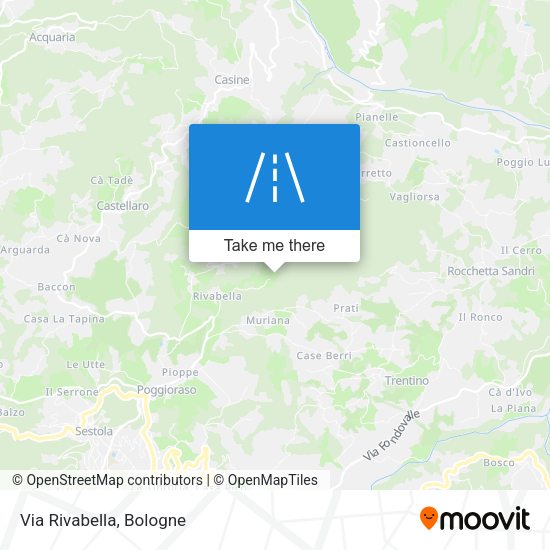 Via Rivabella map