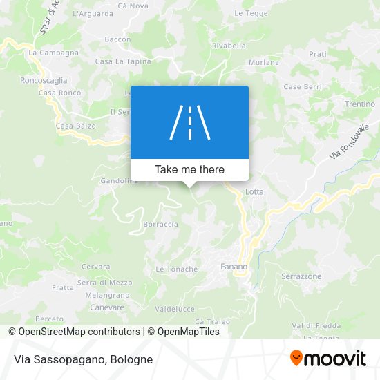Via Sassopagano map