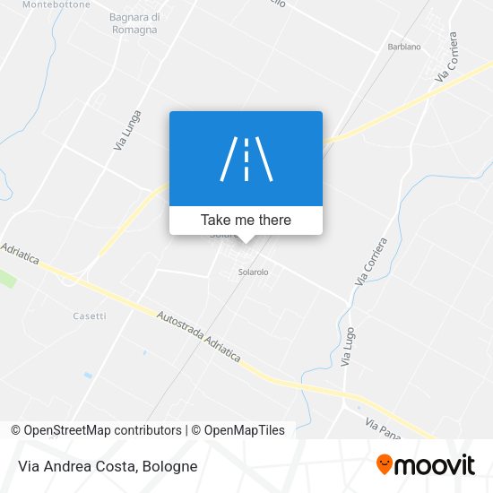 Via Andrea Costa map