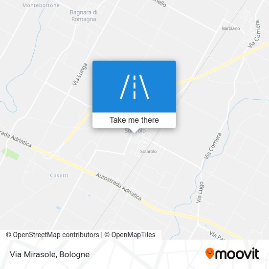 Via Mirasole map