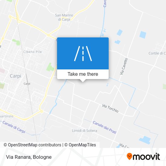 Via Ranara map
