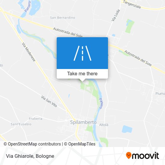 Via Ghiarole map