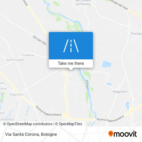 Via Santa Corona map