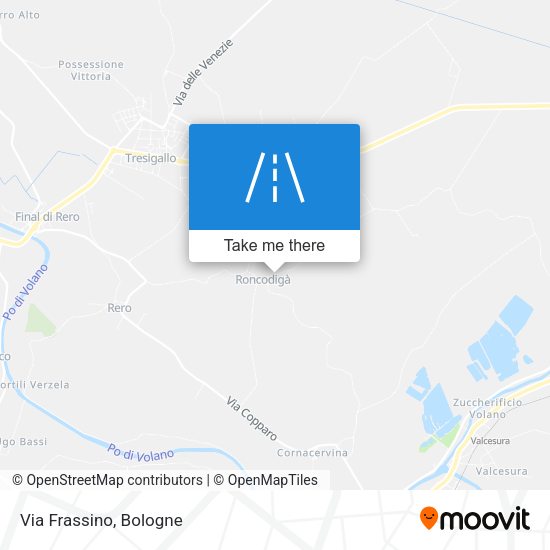 Via Frassino map