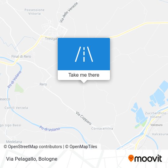 Via Pelagallo map