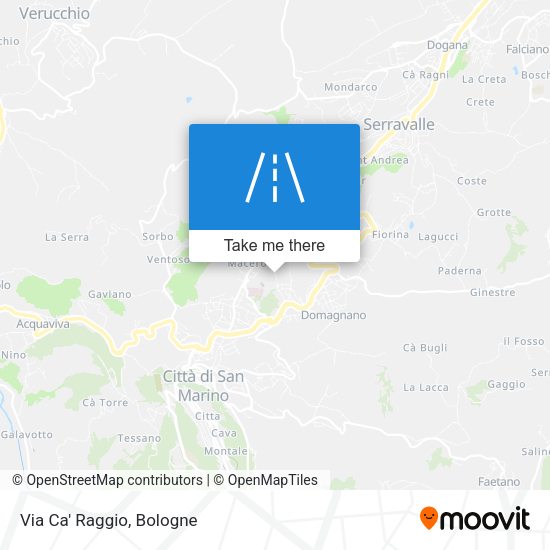 Via Ca' Raggio map
