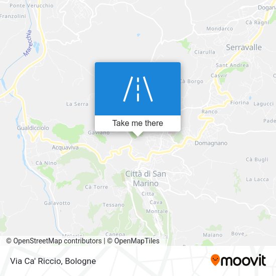 Via Ca' Riccio map
