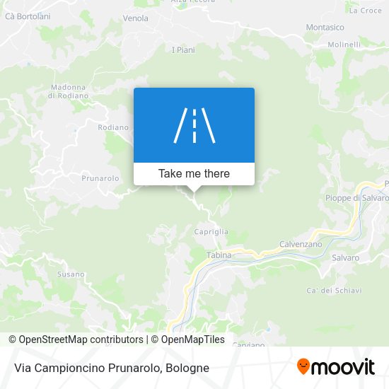 Via Campioncino Prunarolo map