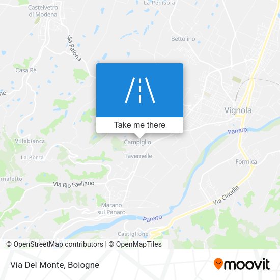 Via Del Monte map
