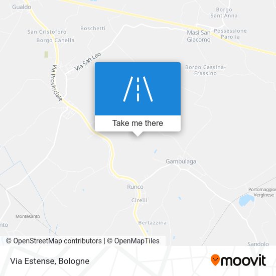 Via Estense map
