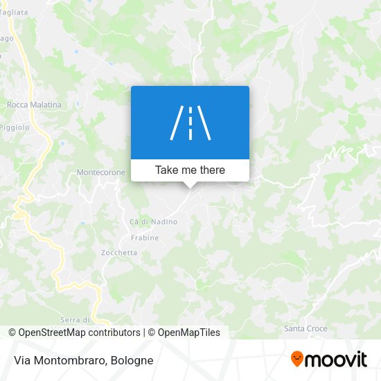 Via Montombraro map