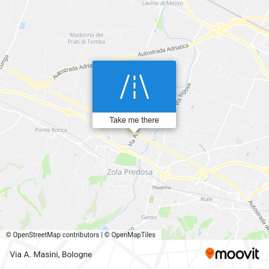 Via A. Masini map