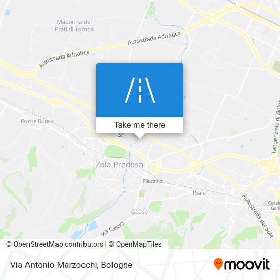 Via Antonio Marzocchi map