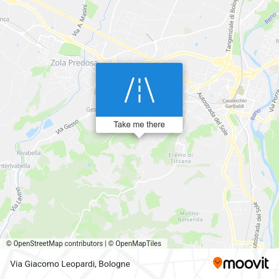 Via Giacomo Leopardi map