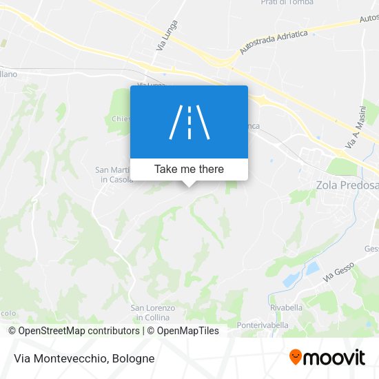 Via Montevecchio map