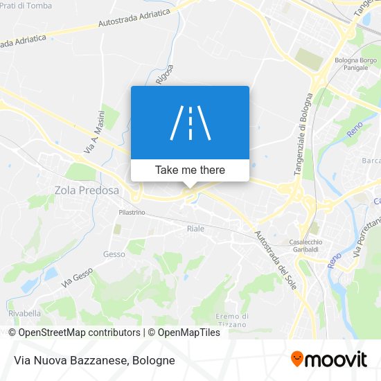 Via Nuova Bazzanese map