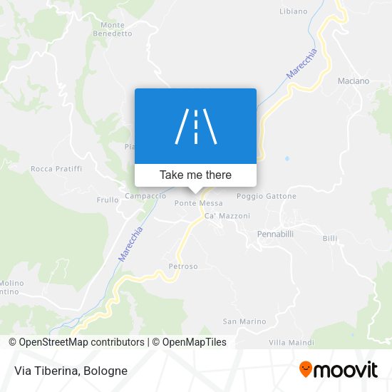 Via Tiberina map
