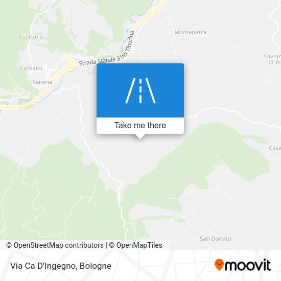 Via Ca D'Ingegno map