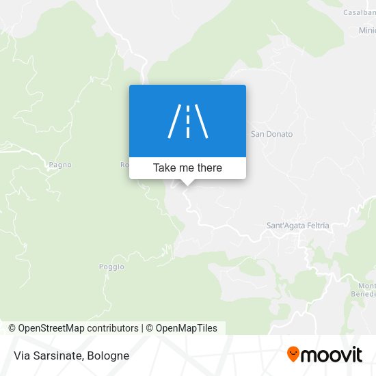 Via Sarsinate map