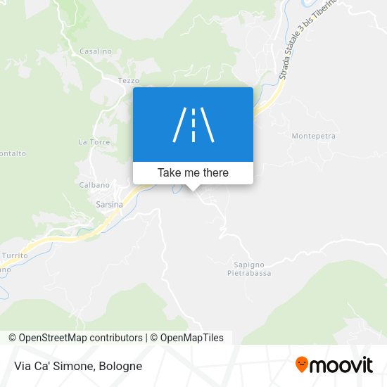 Via Ca' Simone map