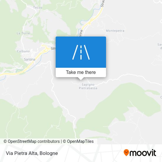Via Pietra Alta map