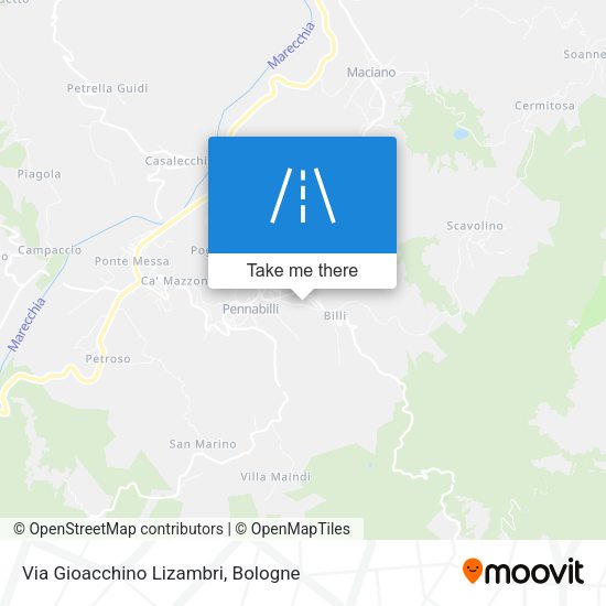 Via Gioacchino Lizambri map