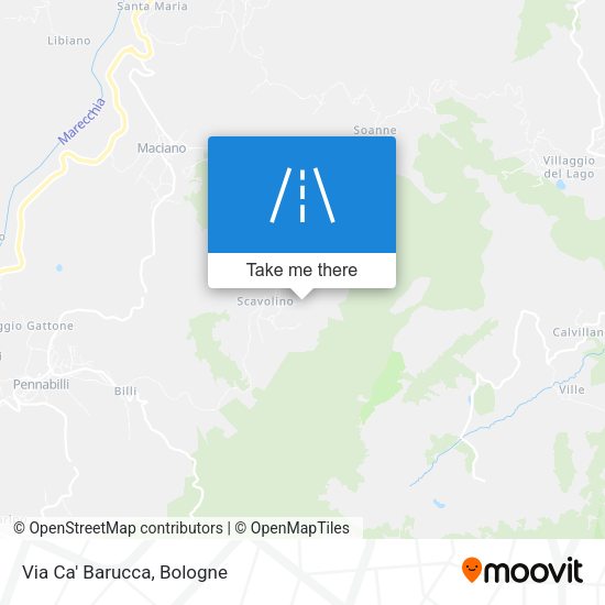 Via Ca' Barucca map