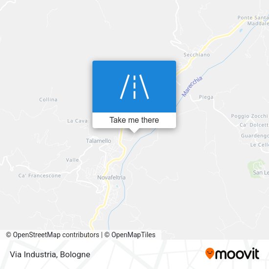 Via Industria map