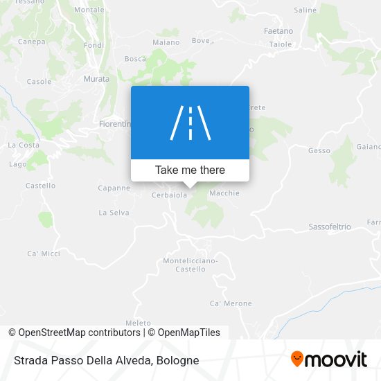 Strada Passo Della Alveda map