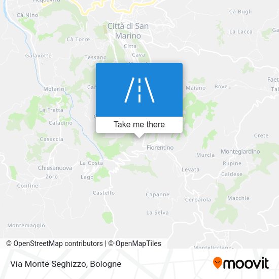 Via Monte Seghizzo map
