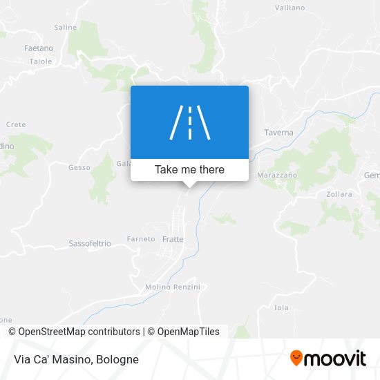 Via Ca' Masino map