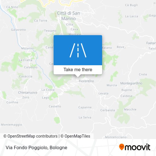 Via Fondo Poggiolo map