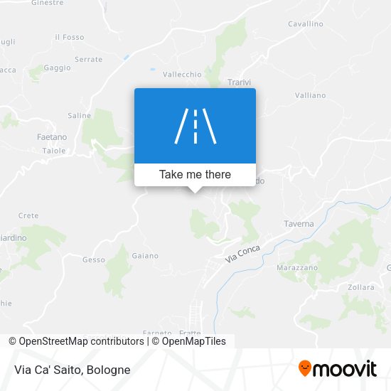 Via Ca' Saito map