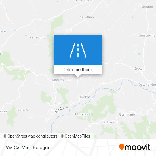 Via Ca' Mini map